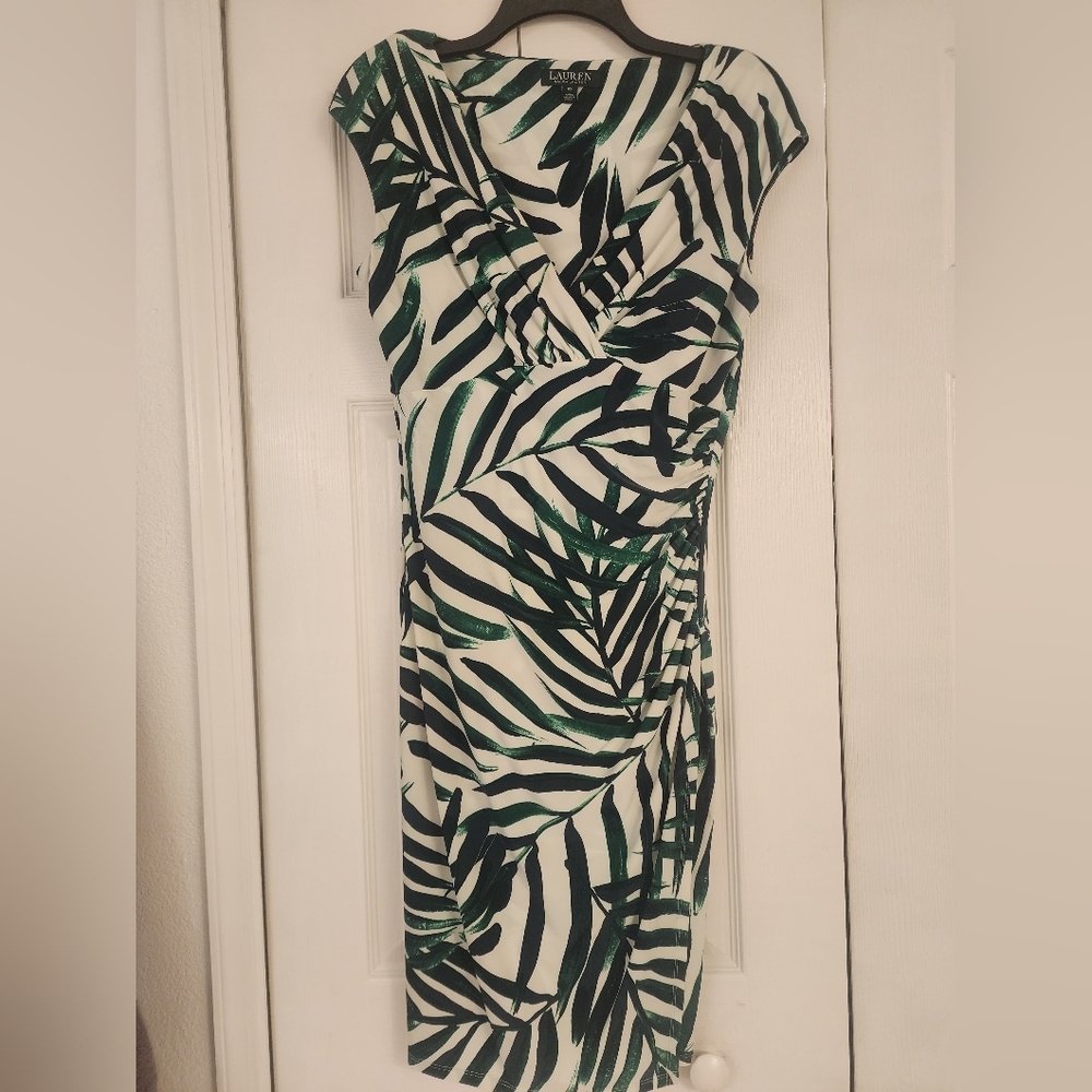 Ralph Lauren Palm Leaf Sheath Dress